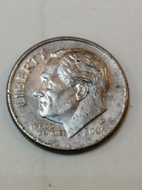 США 10 центов 2005 года Р, 10 cent USA, One dime,1 дайм, Рузвельт; _228_