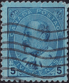 Канада 1903 год . King Edward VII , 5 c . Каталог 4,0 €.