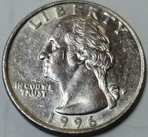 США 25 центов (квотер, 1/4 доллара, quarter dollar) 1996 года, Р ; _228_