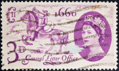 Великобритания 1960 год . Почтальон 1660 г. (2)