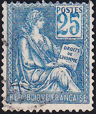 Франция 1900 год . Аллегория . 25 с . Каталог 5,0 €.