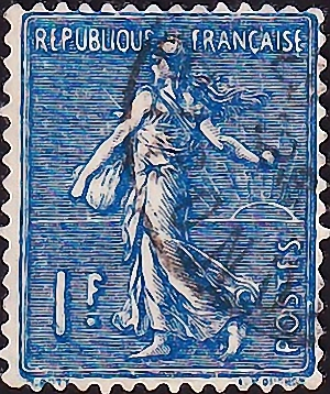 Франция 1926 год . Сеятельница , 1,0 fr . Каталог 0,90 £ (1)