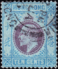 Гонконг 1903 год . King Edward VII 10 с . Каталог 2,20 €.