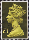 Великобритания 1977 год . Queen Elizabeth II , 1f . Каталог 0,50 €. (1)