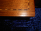 Старинная ШКАТУЛКА-ЛАРЕЦ с ПУФАМИ, дерево/МАРКЕТРИ, шелк/ПУФЫ, зеркало с фацетом, Россия, 1870-е гг - вид 6