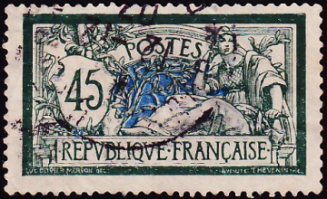 Франция 1916 год . Аллегория "тип Мерсон" . Каталог 3,50 €.