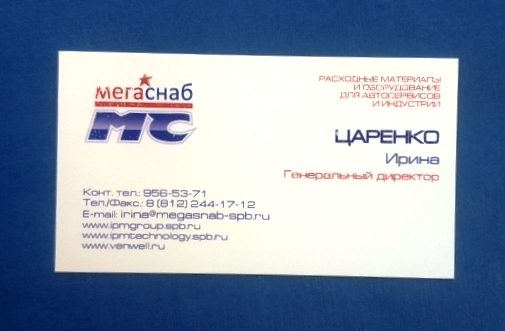 Визитная карточка МЕГАСНАБ Санкт-Петербург