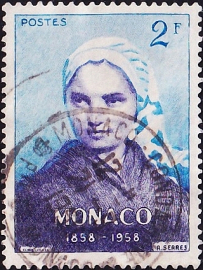 Монако 1958 год . Бернадет Субиру (1844–1879)