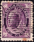 Канада 1897 год . Queen Victoria 2 с . Каталог 2,0 £. (1)