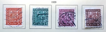Чехословакия 1929-37 Герб Sc# 154-157 Used