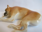 Боксер спящий статуэтка собака фарфор новая - вид 1