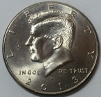 США, 1/2 доллара, 50 центов 2013 год, Р- Филадельфия, Дж.Кеннеди, UNC !!!; _222_