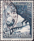 Германия , рейх . 1938 год . Дорога Flexen Pass . Каталог 1,8 £ 