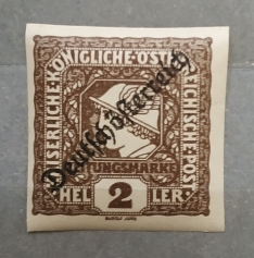 Австрия 1919 Меркурий Надпечатка Sc# Р24 MNH 