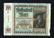 Германия 5000 марок 1922 года Веймарская республика