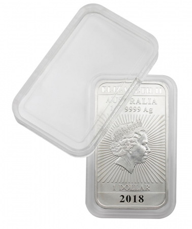 Lindner. Прямоугольные капсулы для монет 27 x 47 мм, высота 3,0 мм - 1 унция серебра (10 шт.)