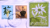 Австрия 2005 шелковая марка Эдельвейс  Sc# 2019 Used