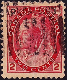  Канада 1900 год . Queen Victoria 2 с . Каталог 2,25  £ . (006)