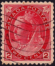  Канада 1900 год . Queen Victoria 2 с . Каталог 2,25  £ . (013)