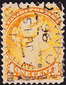 Канада 1873 год . Queen Victoria (1819-1901) - orange . Каталог 45,0 £. (3)