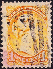 Канада 1873 год . Queen Victoria (1819-1901) - orange . Каталог 45,0 £. (4)