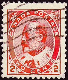 Канада 1903 год . King Edward VII , 2 c . Каталог 0,8 €.