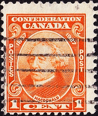 Канада 1927 год . 60-летие Конфедерации . Сэр Джон А. Макдональд (1815–1891) . Каталог 2,40 €.