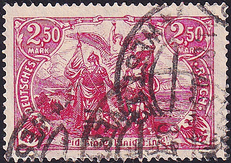 Германия 1920 год . "Север и Юг" . 2,50 m . Каталог 300 £ (7)