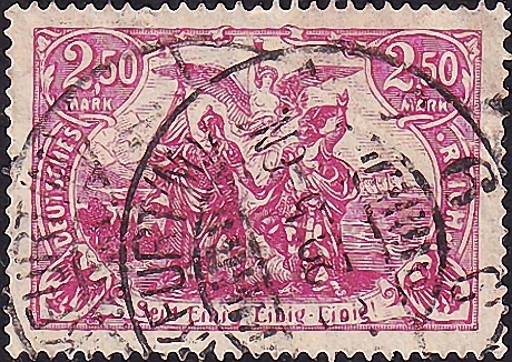 Германия 1920 год . "Север и Юг" . 2,50 m . Каталог 300 £ (9)