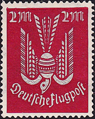 Германия , рейх . 1922 год . Голубь . Каталог 15,0 €. (4)