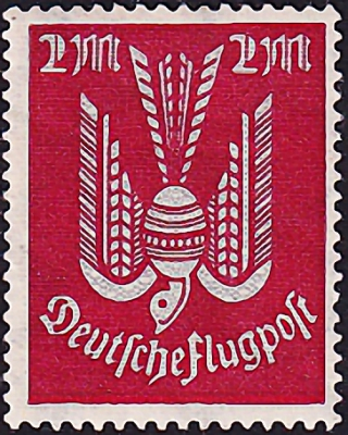 Германия , рейх . 1922 год . Голубь . Каталог 15,0 €. (6)