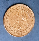 Южная Африка 1955 год 1/4 пенни (фартинг) Капские воробьи