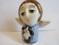 Ангел  с котиком статуэтка ,авторская керамика,Вербилки .роспись - вид 4