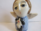 Ангел  с котиком статуэтка ,авторская керамика,Вербилки .роспись - вид 5