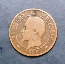 Франция 1856 год 10 сантимов A (Париж) Наполеон III