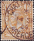 Великобритания 1924 год . Король Георг V . 1 sh . Каталог 3,0 £ . (4)
