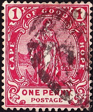 Мыс Доброй Надежды 1893 год . Аллегория . 1 p . Каталог 3,0 £ . (6)