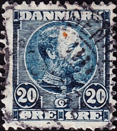 Дания 1904 год . Король Кристиан IX , 20 э . Каталог 2,50 £. (4)