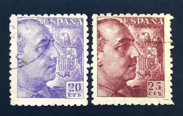 Испания 1938--39 Генералиссимус Франсиско Франко Sc# 672, 673 Used