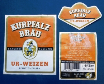 Этикетка пиво Kurpfalz Brau Германия 2023