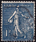 Франция 1926 год . Сеятельница , 1,0 fr . Каталог 0,90 £ (2)