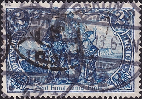 Германия , Рейх . 1916 год . Север и юг, римская надпись / Каталог 65,0 €.(4)