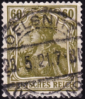 Германия , рейх . 1920 год . Германия с императорской короной , 60pf . Каталог 2,30 £. (1)
