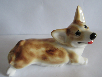 Собака Корги рыжая статуэтка ,авторская керамика,Вербилки