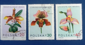 Польша 1965 Орхидеи Sc# 1346-1348 Used