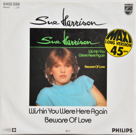 Sue Harrison (pr. Peter Griffin) "Wishin' You Were Here Again" 1982 Maxi Single  