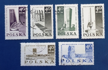 Польша 1967 Мемориалы в память о  борьбе польского народа в 1939-45 годах Sc# 1482-..-1489 Used
