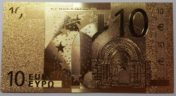 Сувенирная банкнота Золотая купюра (24 карата) 10 евро