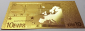 Сувенирная банкнота Золотая купюра (24 карата) 10 евро - вид 3