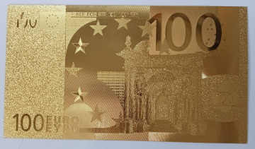 Сувенирная банкнота Золотая купюра (24 карата) 100 евро
